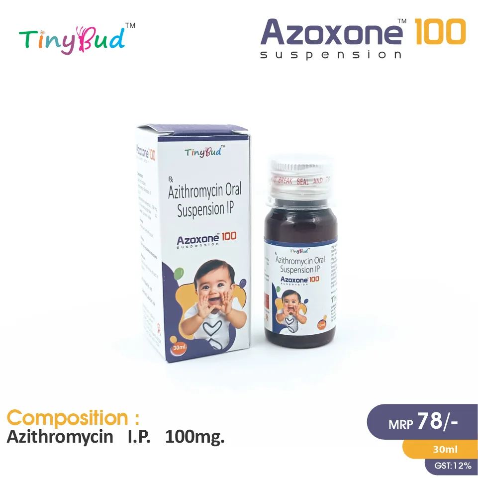 Azithromycin 100mg Suspension at Best Price in PCD Pharma Franchise for Antibiotic and Bacterial Infections, Respiratory Infections